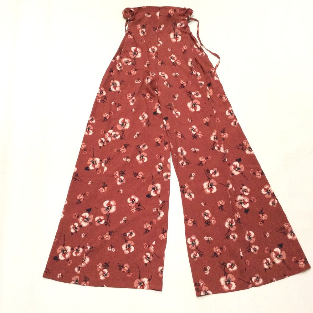 Band Of Gypsies Floral Suspender Pants